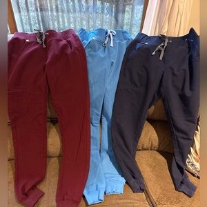 Figs High Waisted Zamora Jogger Scrub Pants Womens XXSt Lot of  3 Medical Nurse